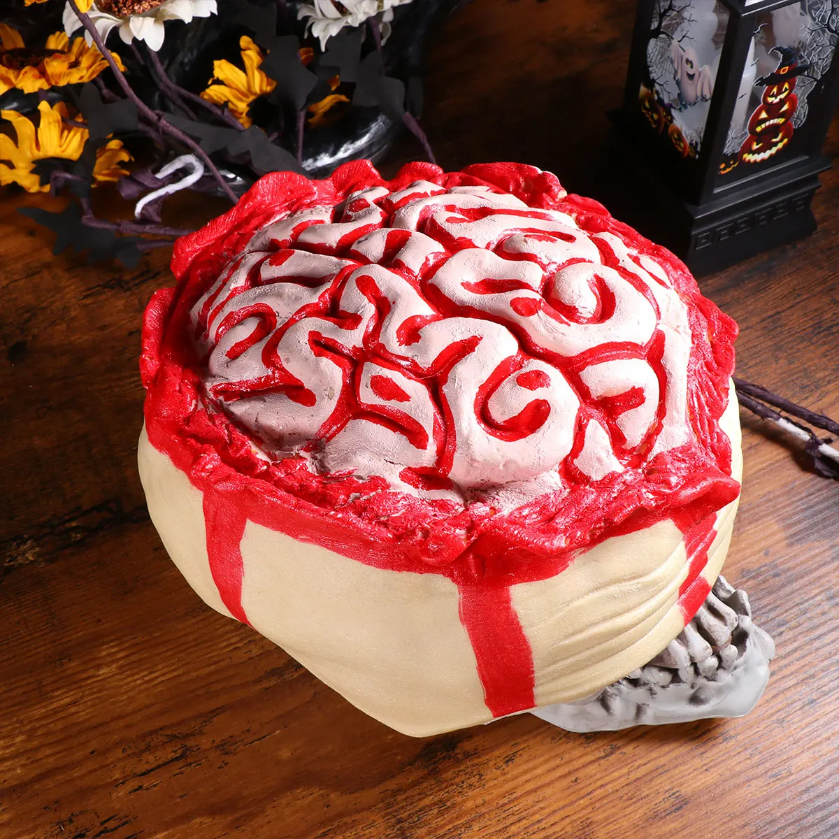 Realistic Brain Halloween Hat Scary Party Decoration Prop For Men Women Kids Universal Lightweight Masquerade Bloody Style