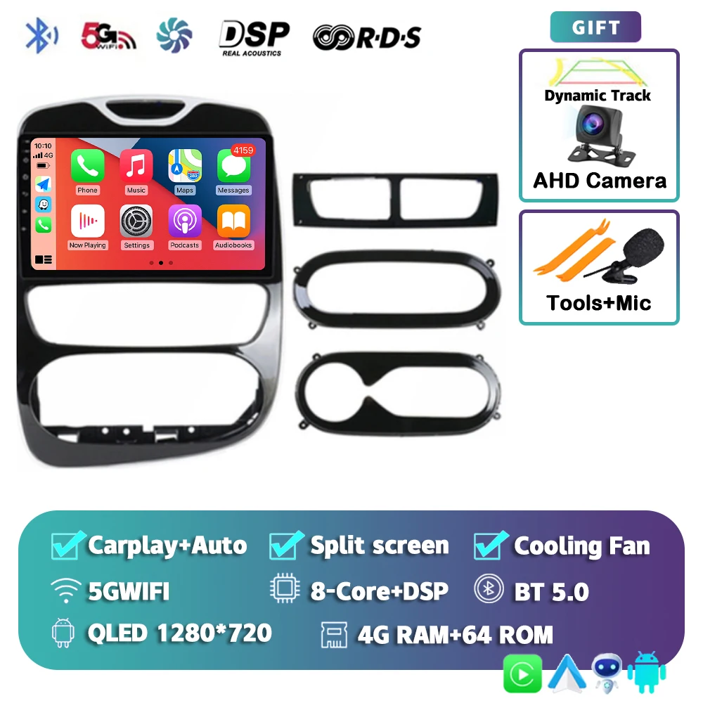 Android 15 Voor Renault Clio 4 BH98 KH98 2016-2019 2K QLED Android Autoradio Multimedia Video Player GPS AI Voice CarPlay Stereo