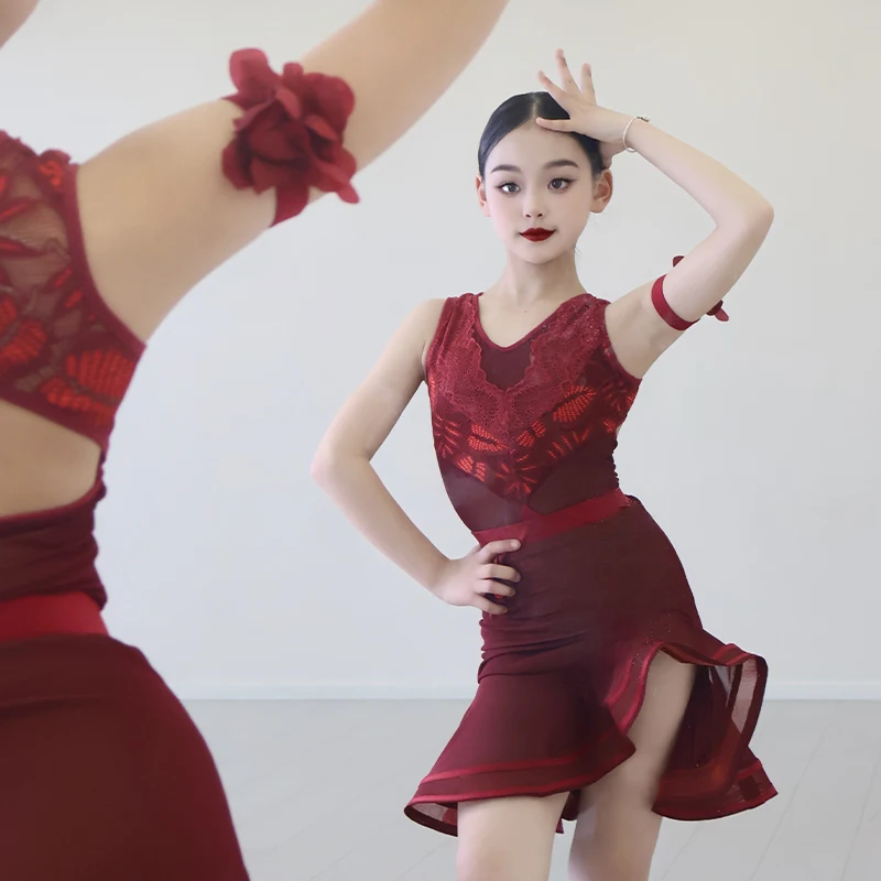 ที่กําหนดเองผู้หญิงผู้ใหญ่เต้นรําละตินเครื่องแต่งกายหญิงฝึกเด็กขั้นสูงชุดเต้นรําละตินชุดกระโปรง faldas