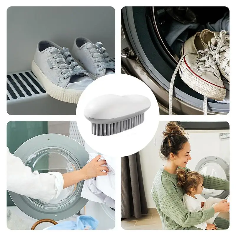 Spazzola per bucato per macchie sui vestiti panno per bucato per uso domestico spazzole per la pulizia delle scarpe spazzole per Scrub con manico ergonomico antiscivolo per