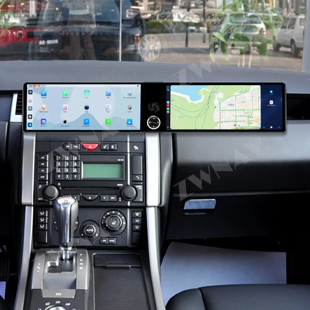 Android 13 Tela Dupla HD Touch de 12.3 polegadas para Land Rover Range Rover Sport 2005-2009, Reprodutor Multimídia GPS Automotivo, Acessórios Interno