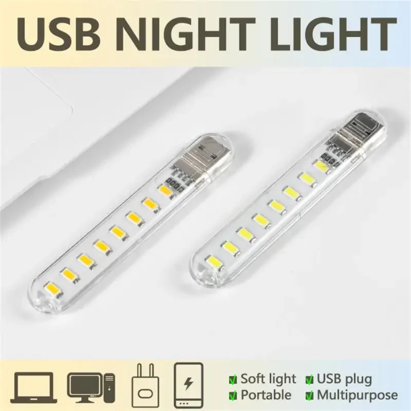 

Mini Portable USB LED Book Light DC5V Ultra Bright Reading Book Lamp 3leds 8leds Lights For Power Bank PC Laptop Notebook