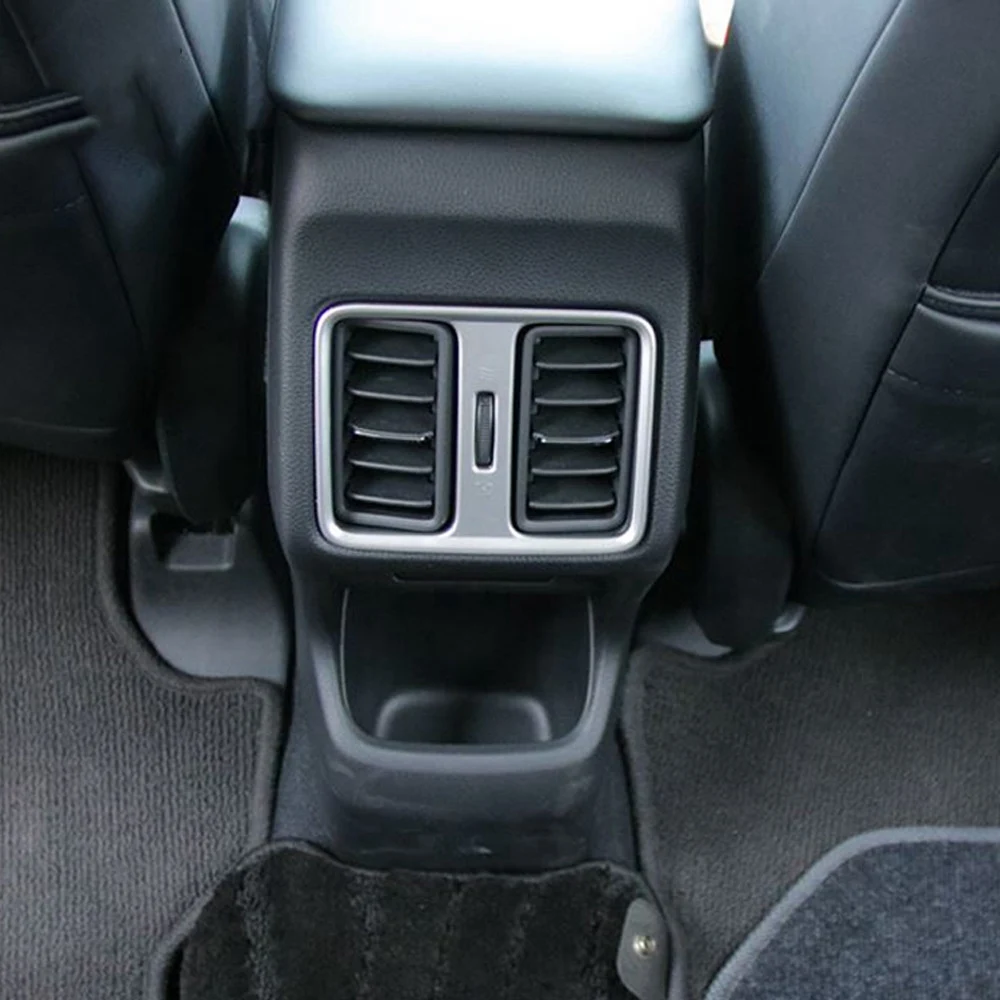 N30R_MA For Honda Vezel HRV 2021 2022 Matte Silver Rear Seat Air Vent Cover - Image 4