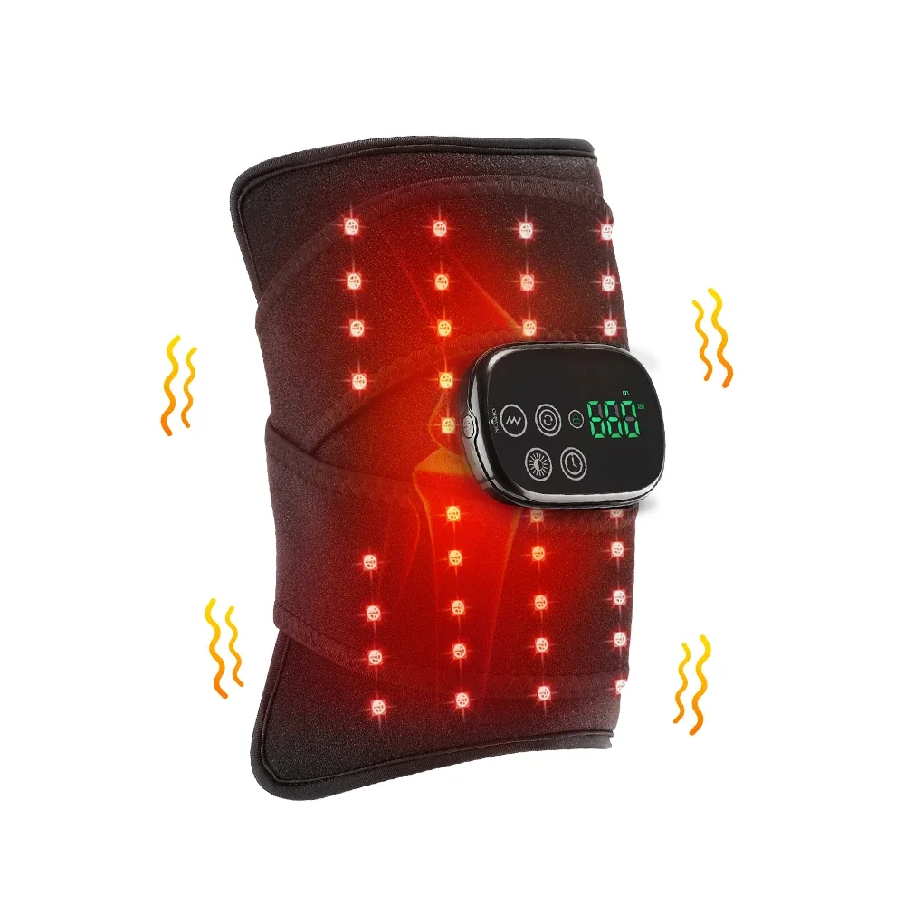 Kabelloser Vibrations-Kniemassagegürtel 660nm 850nm Infrarotlicht LED-Pad Elektrischer Rücken-Schulter-Gurt Muskelentspannungs-Taillengurt