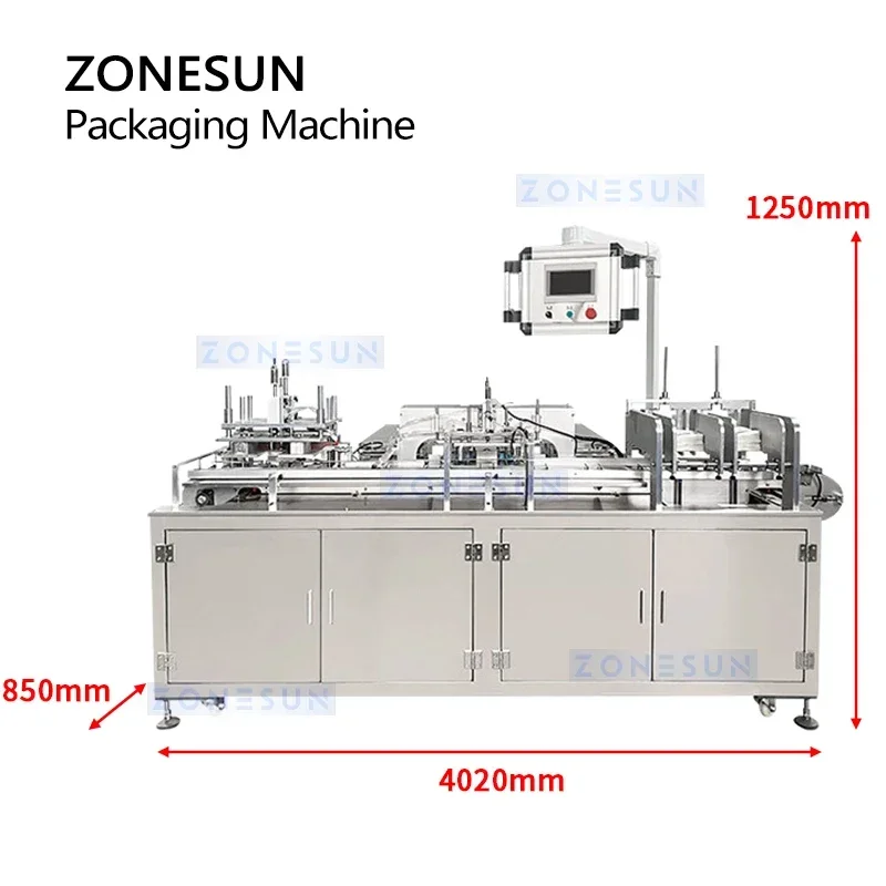 ZONESUN-máquina de ensacado automática Horizontal, embalaje de productos, Material de alimentación automática, sellado de bolsas de empuje, ZS-HYS200A