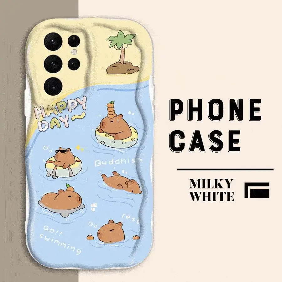 Take A Bath Capybara Phone Case for Samsung for Galaxy S25 S24 S23 Ultra S20 FE S24 S22 S20 Plus S23 S20 Ultra S21 FE Cover