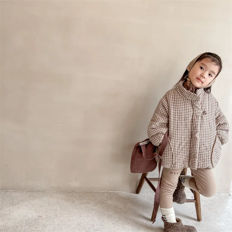 Mädchen Mantel Kinder Winter Kinder Winter koreanischen Stil mit Kaschmir gepolsterte Jacke Mädchen Wintermantel Daunen gepolsterte Jacke – Detail 1