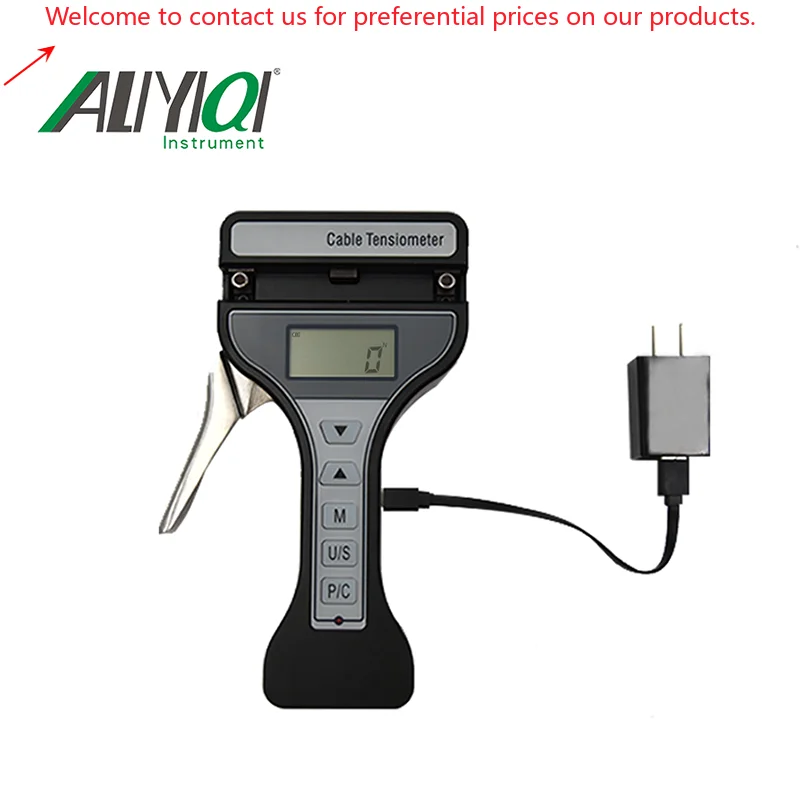 

High Precision Portable Digital Cable Wire Rope Tension Meter Directly Manufacturer Handheld Testing Equipment Steel Material