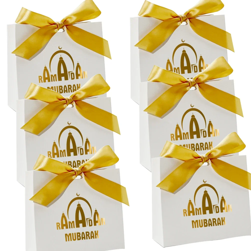 

Mosque Ramadan Mubarak Candy Box Eid Mubarak present gift bag Kareem Muslim Islamic Ramadan Kareem Iftar Party decoration