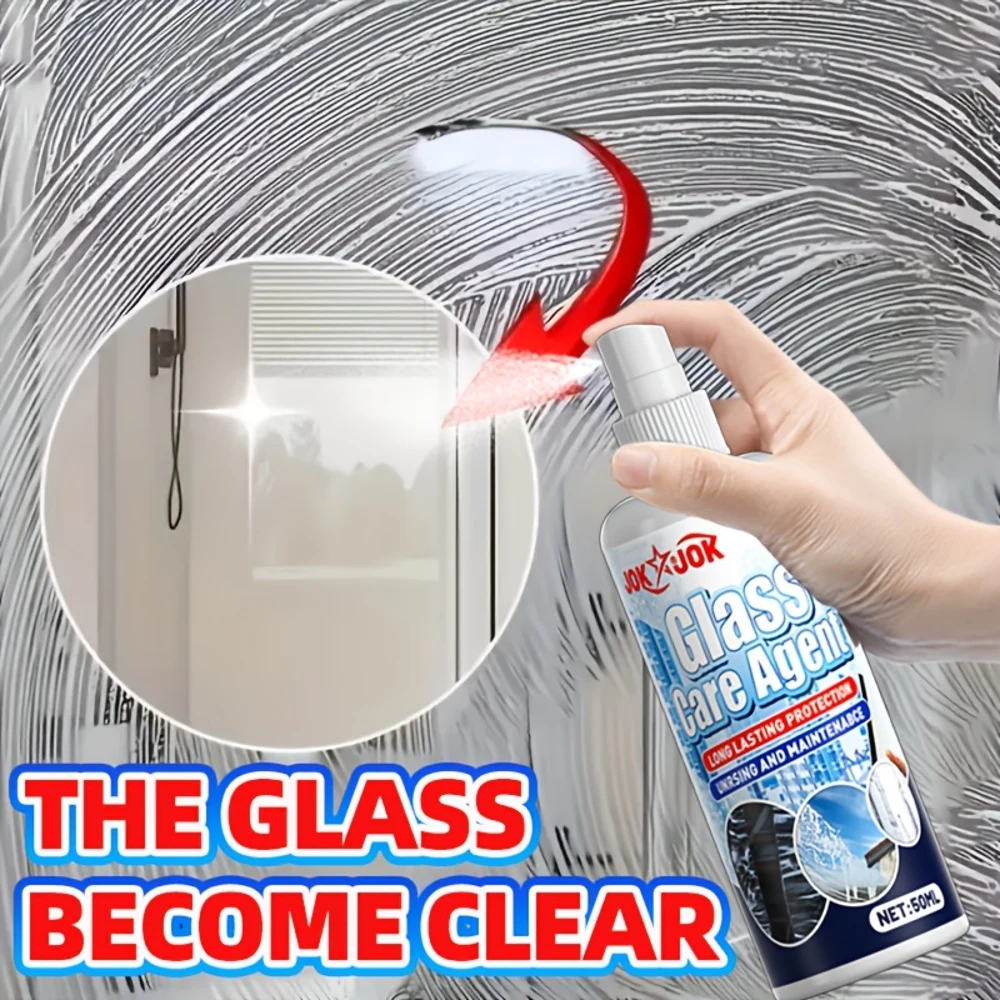 

Multi-Purpose Glass Spray with Lemon Scent & Refreshing Formula - Heavy-Duty for shower, Mirror, Sink, Bathtub Glass Care