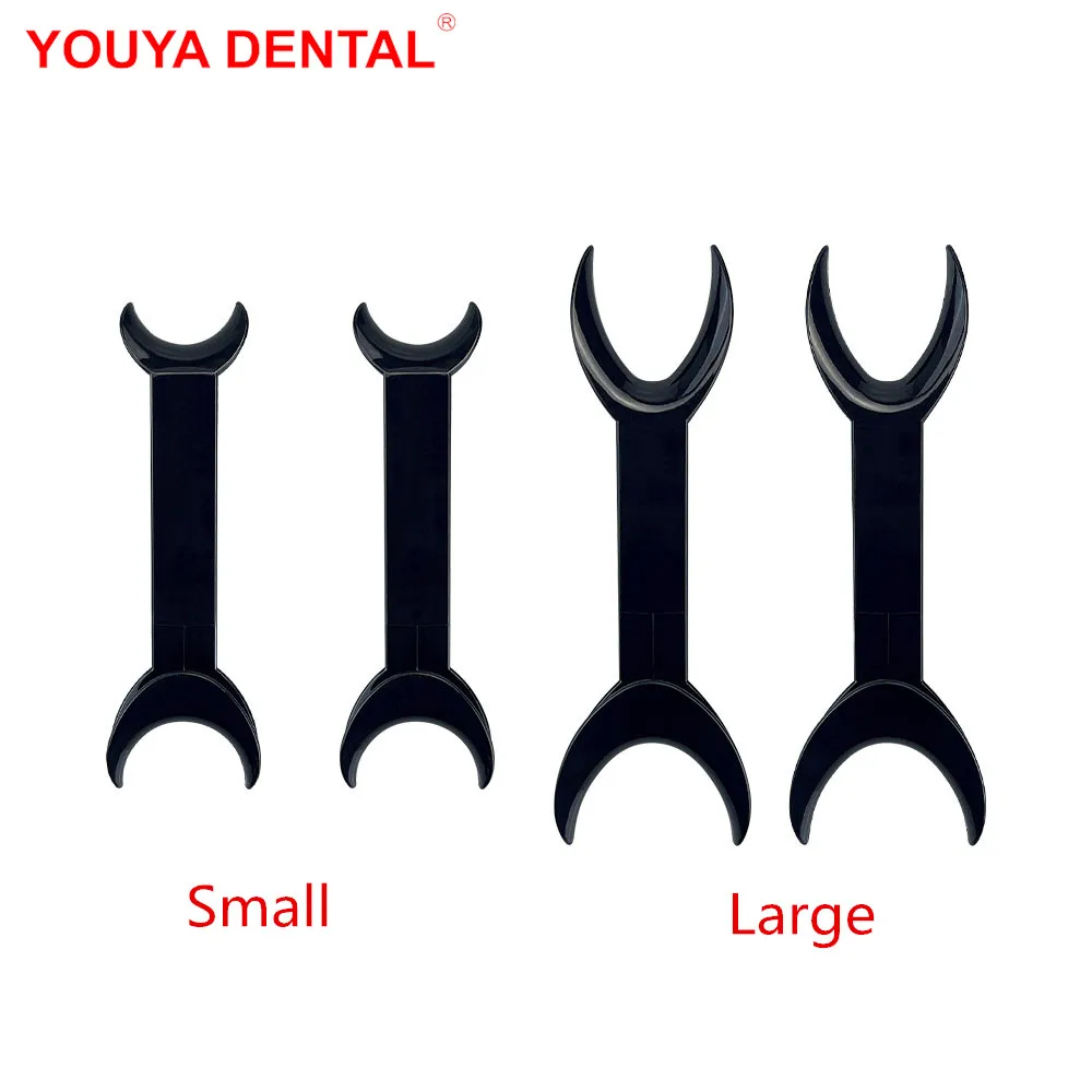 4pcs Dentistry Cheek Retractor Black Teeth Whitening Mouth Opener Intraoral Double Head Dental Lip Retractors Orthodontic Tools