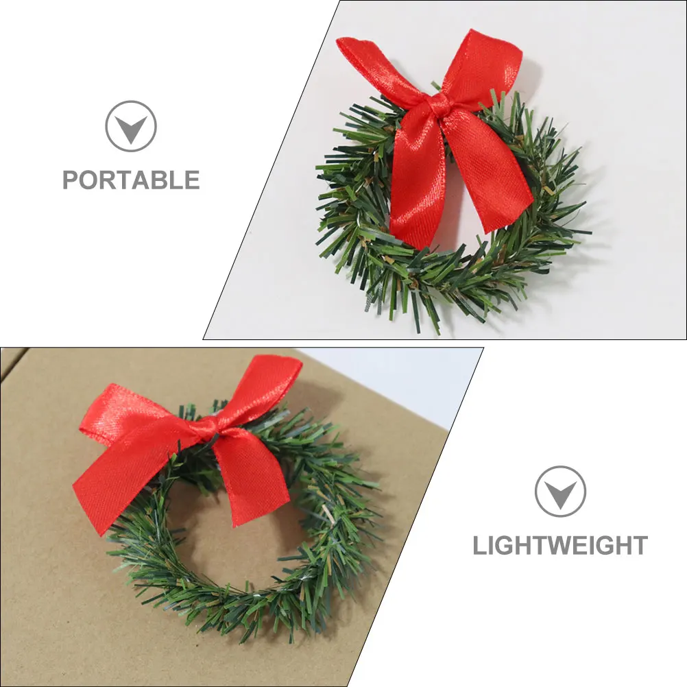 

10 Pcs Simulated Pine Needle Garland Small Wreath for Centerpiece Wreaths House Cloth Mini Crafts Tiny Crafting