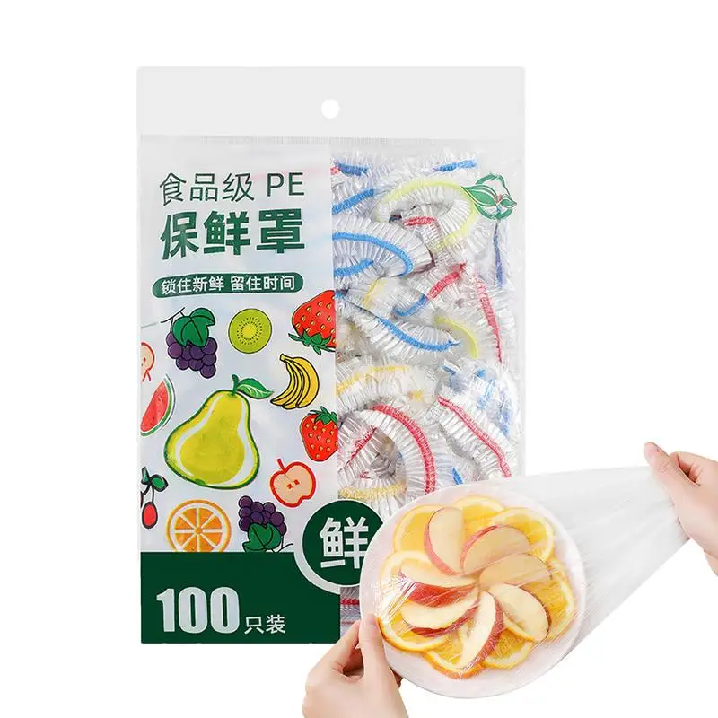 Reusable Food Covers 100pcs Reusable Sealing Bags Sealing Adjustable Bowl Lids Stretch Elastic Wrap Bowl Covers For Family