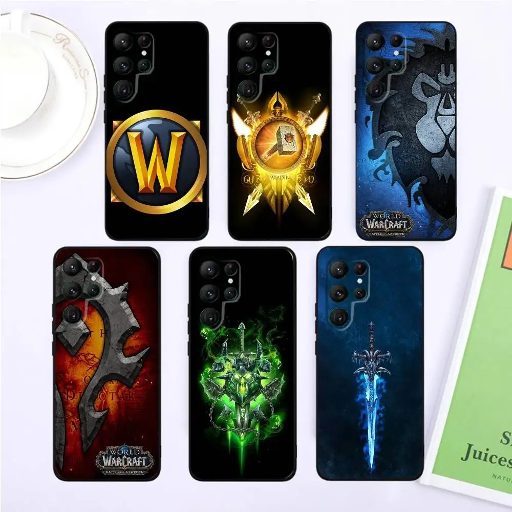 

W-World Of W-Warcraft Phone Case For Samsung S25,S24,S23,22,21,Ultra,Pro,S10,S30Plus,20lite Black Cover