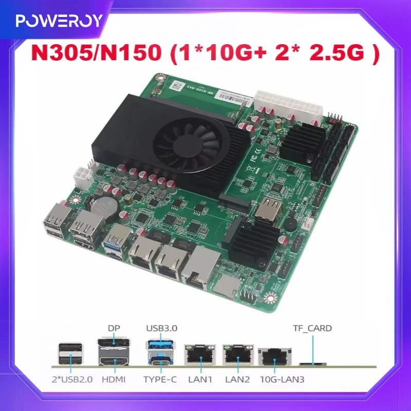 Wirtualizacja płyta główna ITX 6xSATA 10G LAN Intel i3-N305 DDR5 Proxmox ESXi TrueNAS Dual NVMe Hypervisor Micro Server DIY Kit