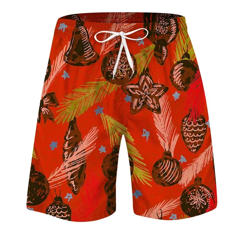 Popular Tropical Plants Beach Shorts For Men Summer Hawaiian 3D Print Leaf Swim Trunks Quick Dry Surf Board Shorts Clothes