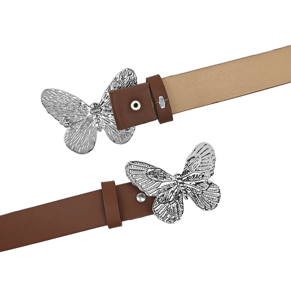 Waistband women's silver butterfly fastener fashionable accessory for skirt suit belt women's versatile jeans