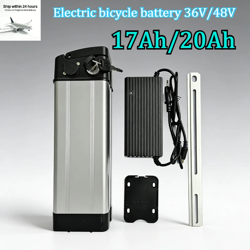

Silver fish Battery Box 18650 Cells for Ebike 36V/48V -17Ah/20AhLithium Battery Large Shell Case Folding Electric Vehicles
