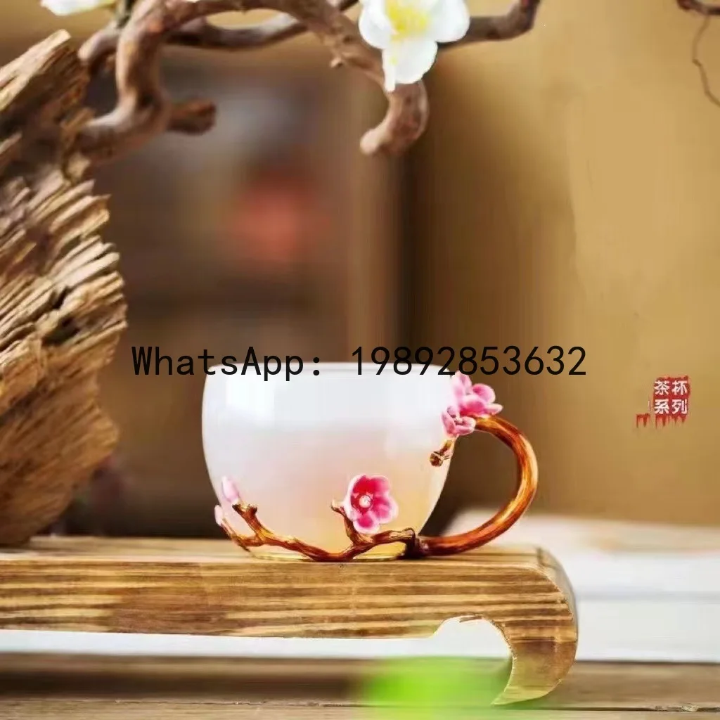 Hys jade porcelain enamel cup - personalized teacup for home, living room, or gongfu tea ceremony (sold individually)
