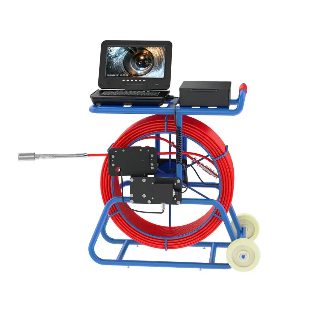 

10 Inch IPS 1080P Screen 9mm Cable 100M Self-Leveling 512HZ Locator 32MM Sewer Pipe Inspection Camera With Meter Counter
