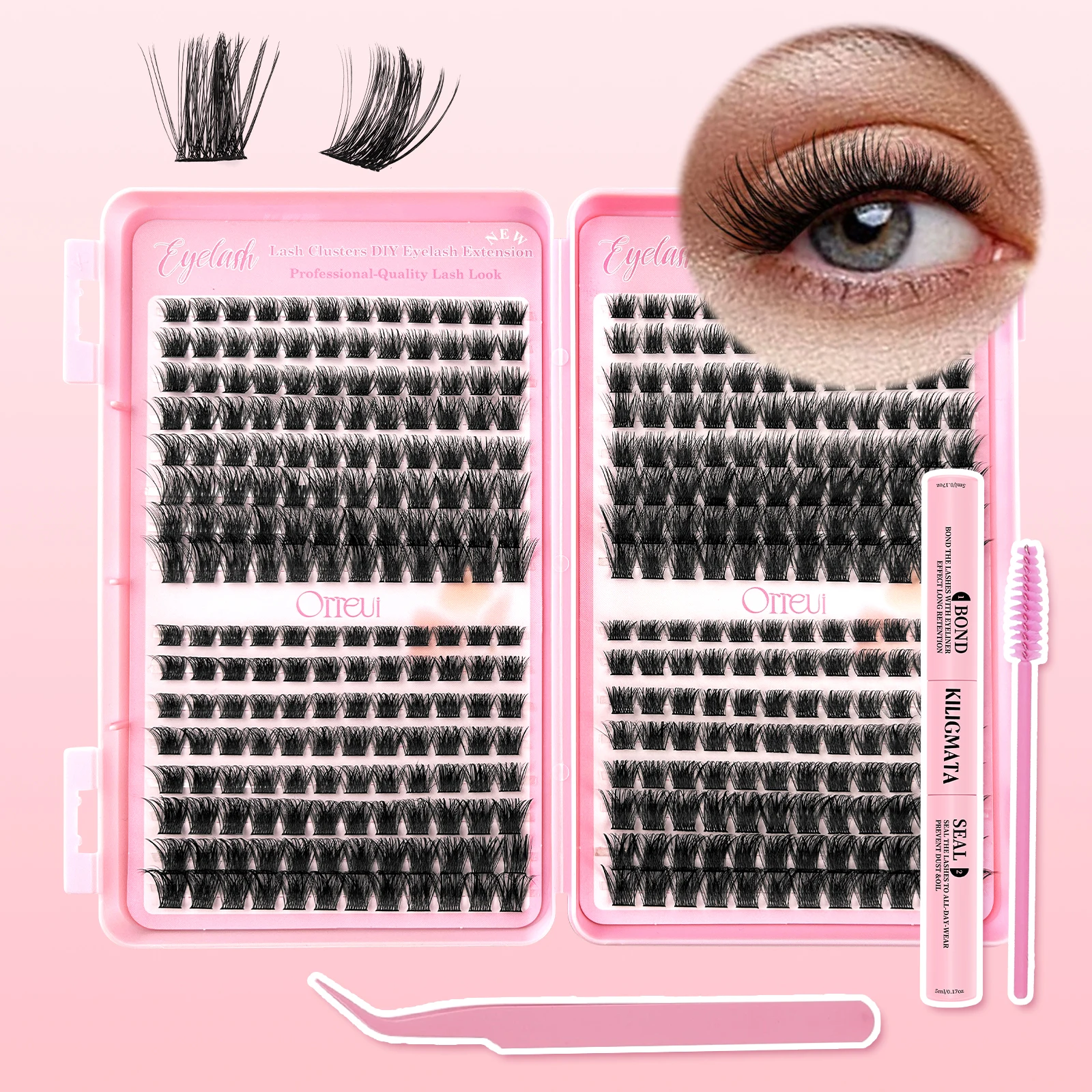 384PCS Lash Clusters for DIY Eyelash Extensions