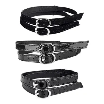 Shoe Strap Fixator Anti Loose with Buckle Leather Ankle Tie Holder Shoes Band Detachable Belts for Women Lady Shoe Accessories