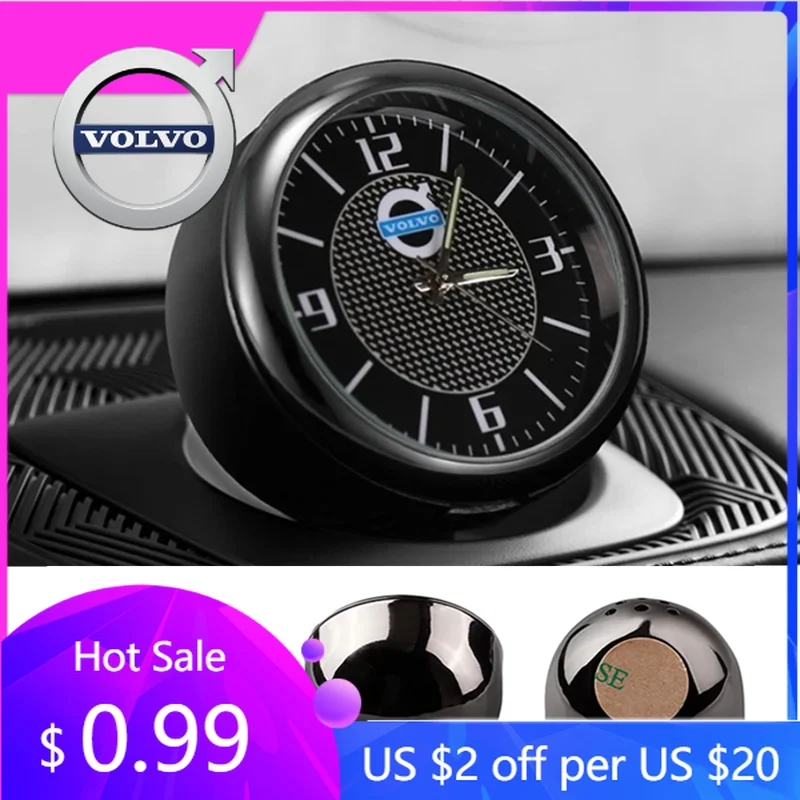 

Колпаки ступиц Электронные часы Shi Ying на приборной панели салона автомобиля для Volvo C30 V40V60S40S60XC60XC90XC40S80