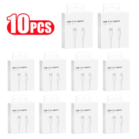 10 PCS 20W PD Fast Charger Cable for iPhone 11 12 13 mini 14 Pro XS Max XR X 8 Plus SE Rapid Charging 1m 2m Data Cable With Box