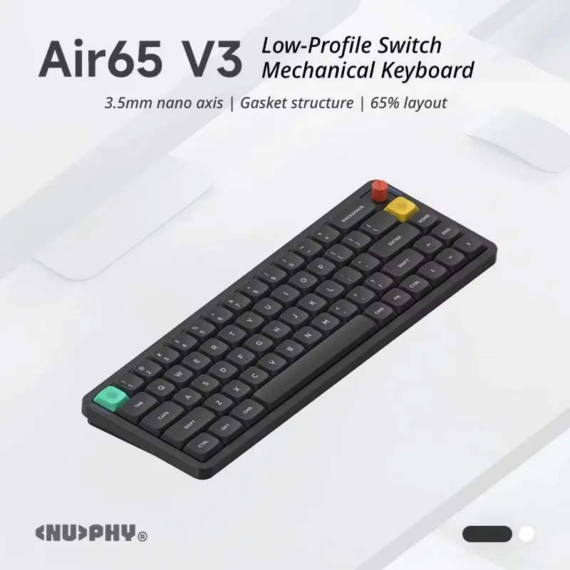 NuPhy Air V3 Tri Mode Wireless Mechanical Keyboard Hot Swap Mute 1000Hz Long Endurance Keyboard for Office Gaming Scenarios