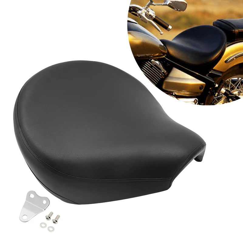 

Motorcycle Black Front Driver Rider Solo Seat PU Leather For Yamaha V Star 1100 XVS1100 XVS 1100 Classic Custom 1999-2011