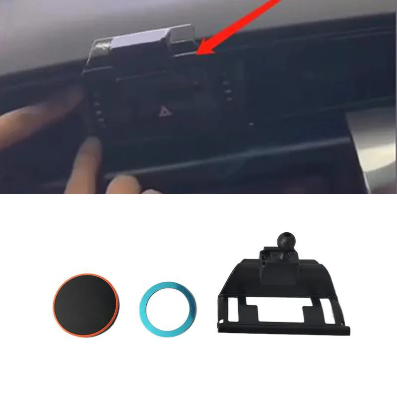 1Set ABS For 2016-2021 Toyota Fortuner Grand Koleos Special Car Phone Holder Fixed Bracket Stand Mobile Magnetic Attraction