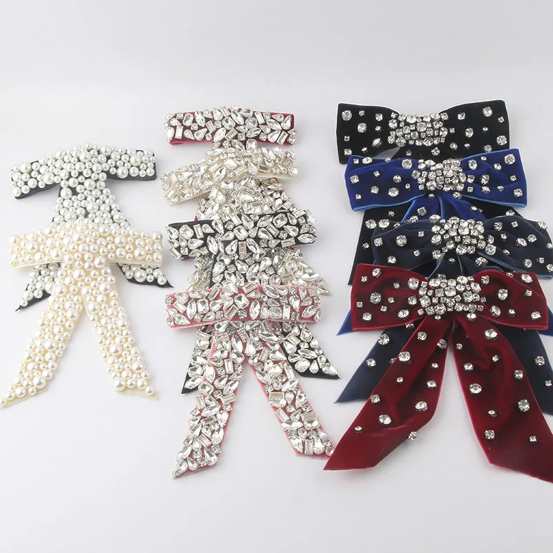 Rhinestone Hairpin Bow Fabric Rhinestone Hair Clip The New Fashion Light Luxury Beautiful Personality Hairpin 993