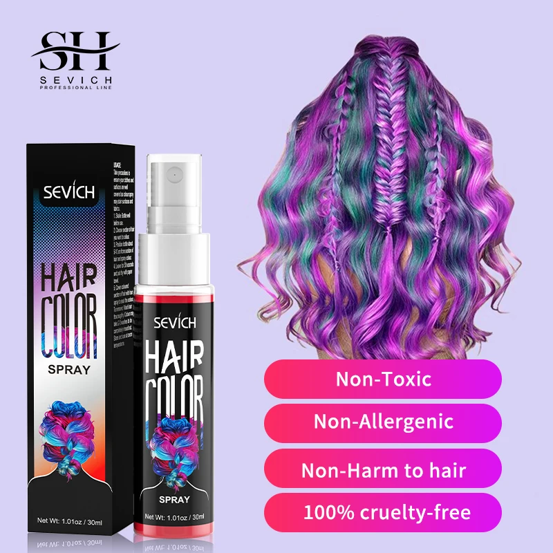 Sevich 5 Color Hair Color Spray Instant Hair Color Hair Styling Product 30ml Temporary Hair Dry Color Fashion Beauty Makeup