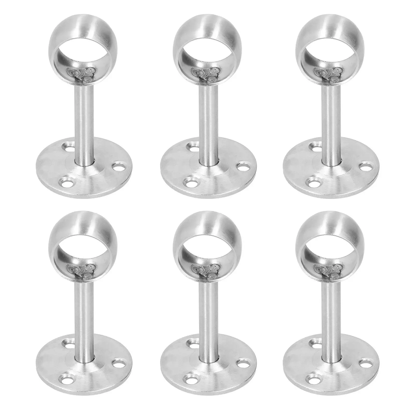 

6 шт. фланцевая розетка из нержавеющей стали, кронштейн для карниза, держатель для карниза, аксессуары для фитинга