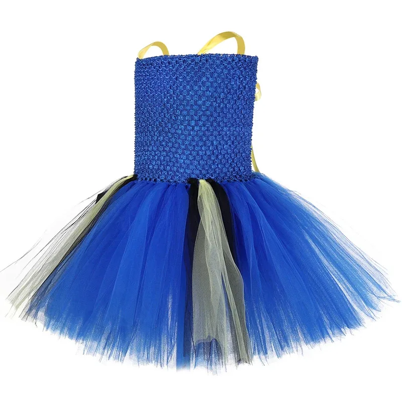 Blue Clownfish Tutu Dress for Girls Finding Dory Halloween Costumes Kids Nemo Outfit with Fish Haribow Children Birthday Gift