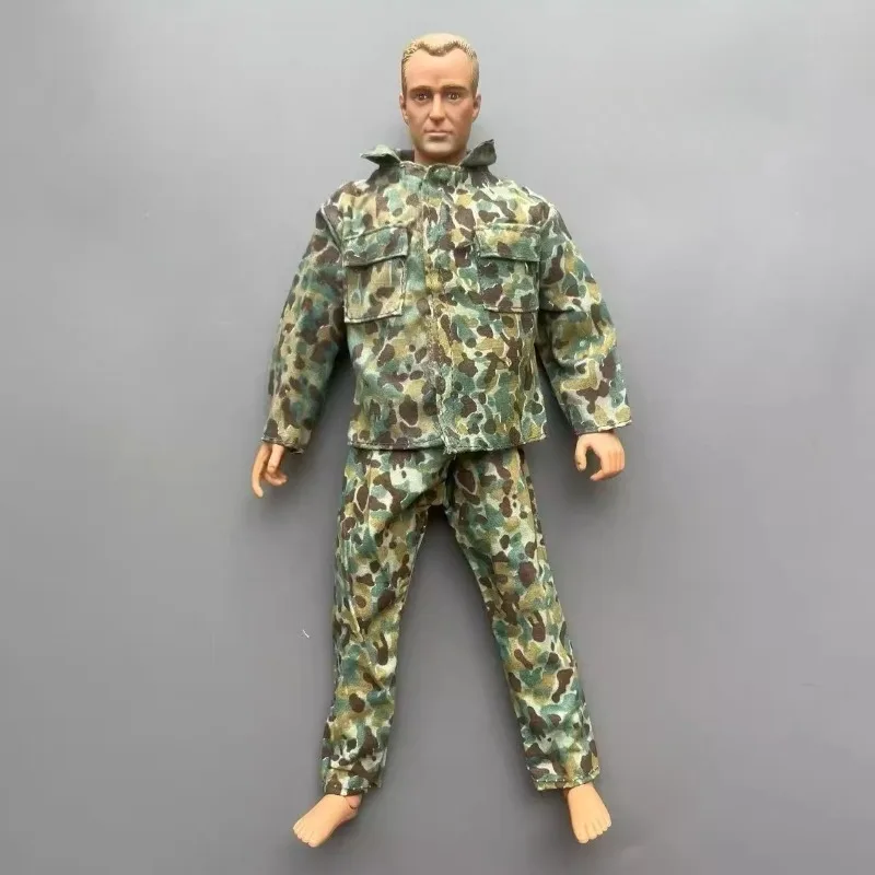 Conjunto de calças e casaco de combate da selva, soldado masculino, escala 1/6, modelo de presente para figuras de ação de 12 '', acessório de boneca corporal