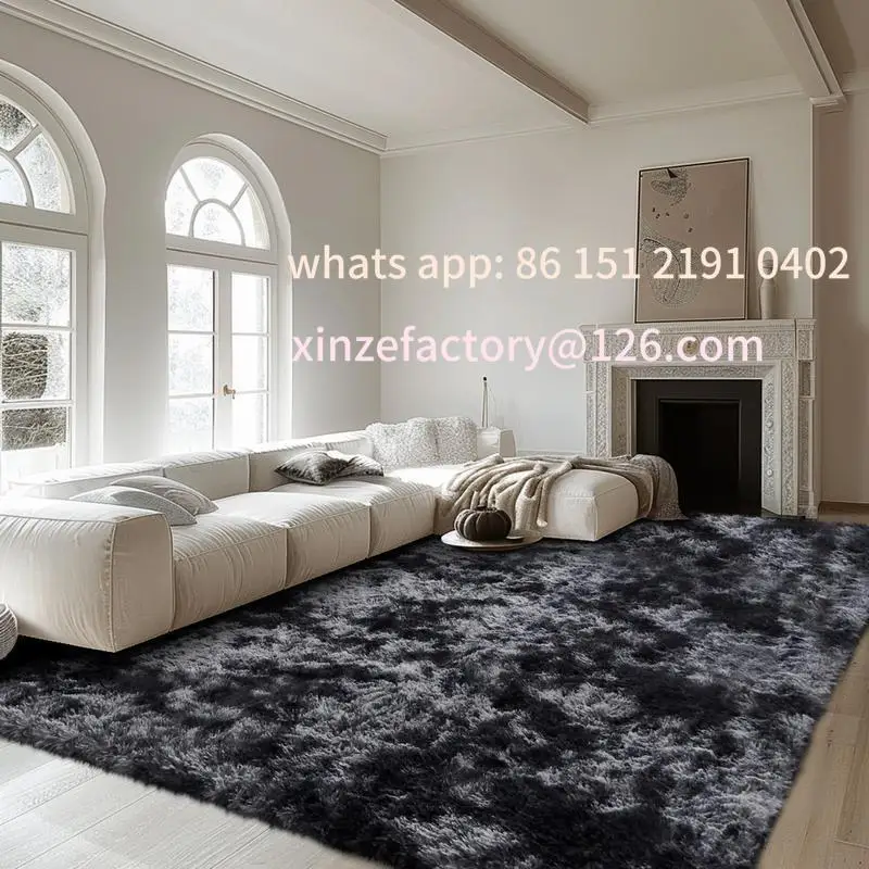 

Customizable winter fall new Carpets Rugs living room large plush tie-dye carpet non-removable