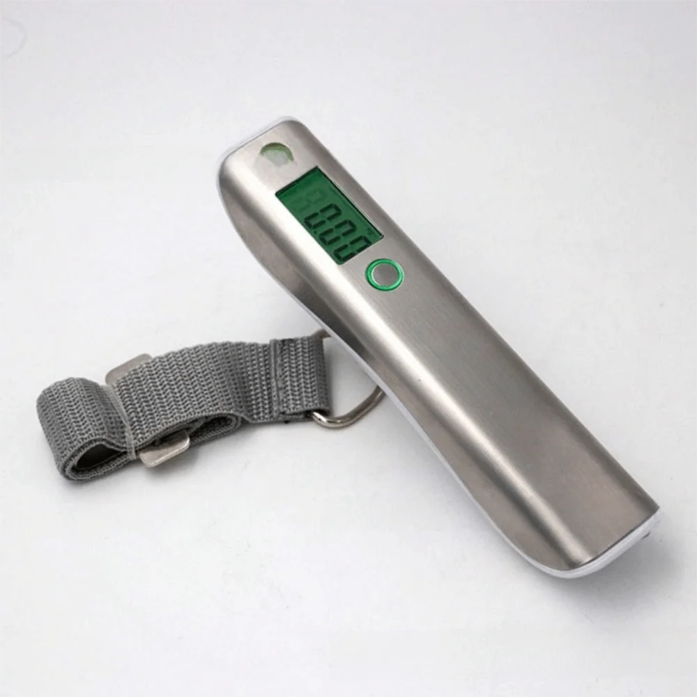 الخلفية شاشة الكريستال السائل ميزان الأمتعة الرقمي غطاء من الفولاذ المقاوم للصدأ وظيفة الفارغة المحمولة معلقة مقياس مفيد مستوى الفقاعات #4