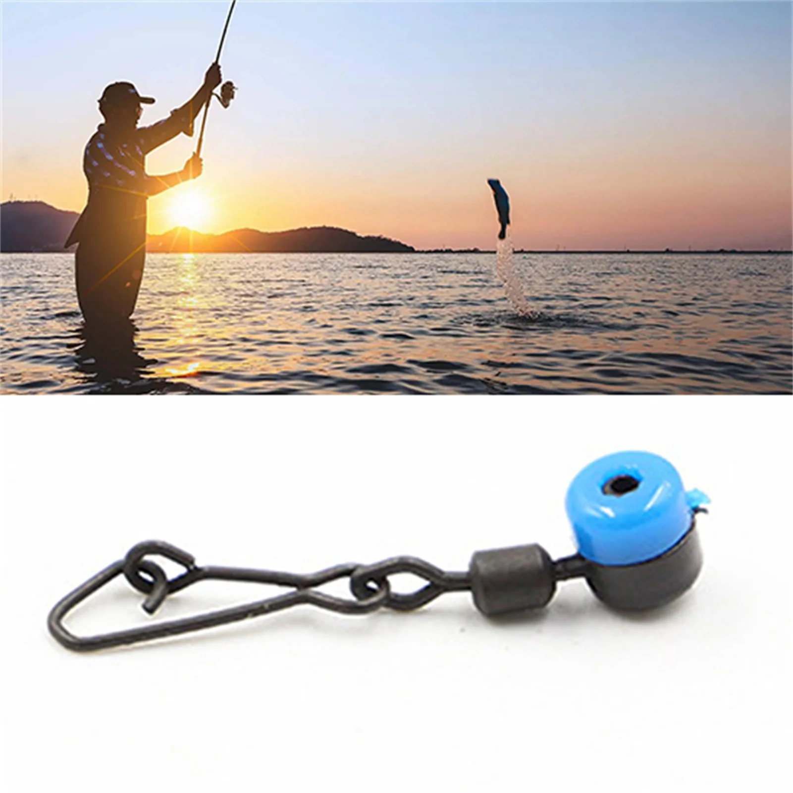 Alimentador de cuentas giratorias de enlace, flotador de granos espaciales, carpa, palo de pesca de cambio rápido, anzuelo de aparejos de pesca, accesorios de pesca