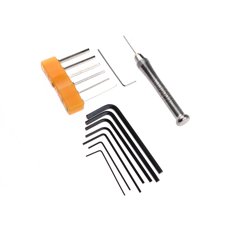 7 pz/set chiave esagonale in acciaio legato chiave esagonale chiave a brugola strumenti di riparazione manuale 0.7mm/0.9mm/1.3mm/1.5mm/2mm/2.5mm/3mm