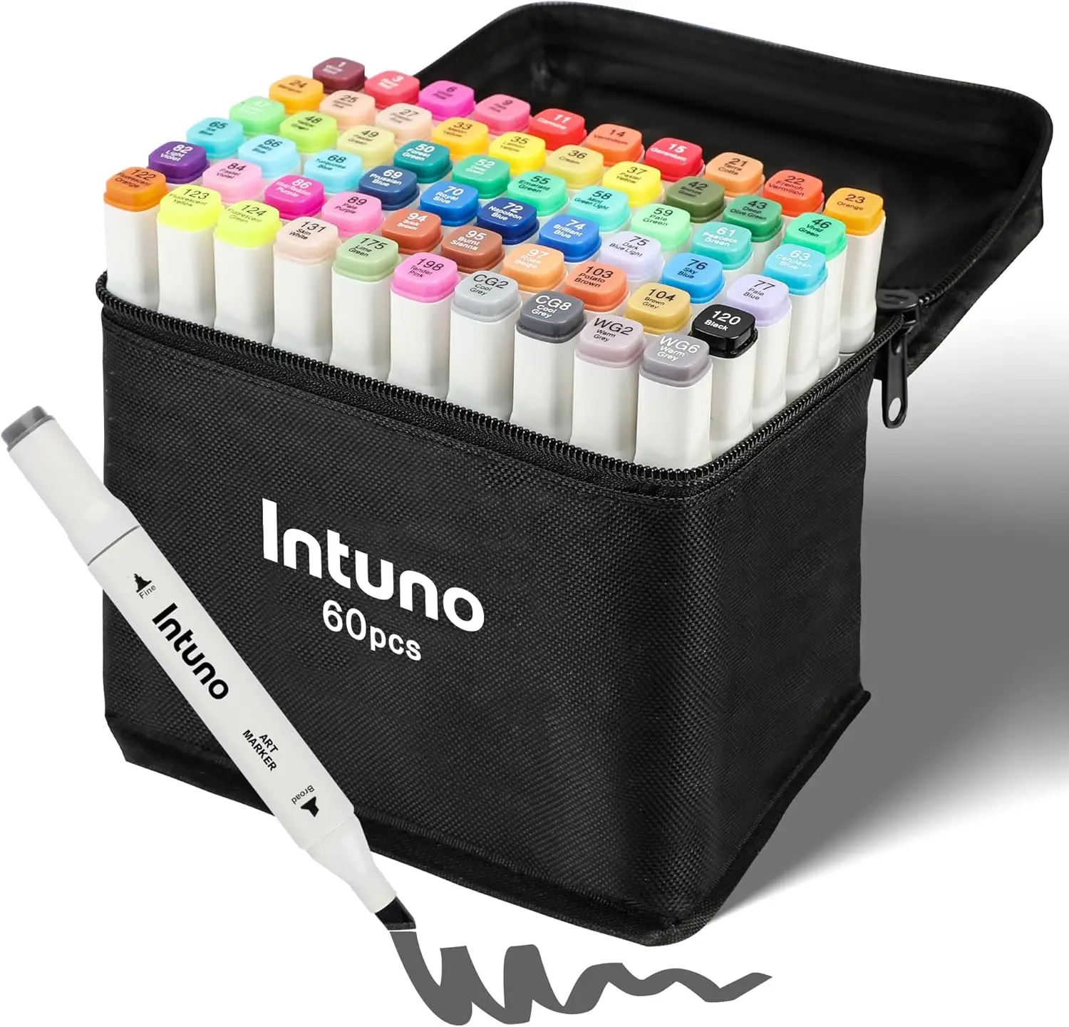 

Набор спиртовых маркеров, 60 штук, с двумя наконечниками, для рисования, раскрашивания, скетчинга, в разноцветном ассортименте