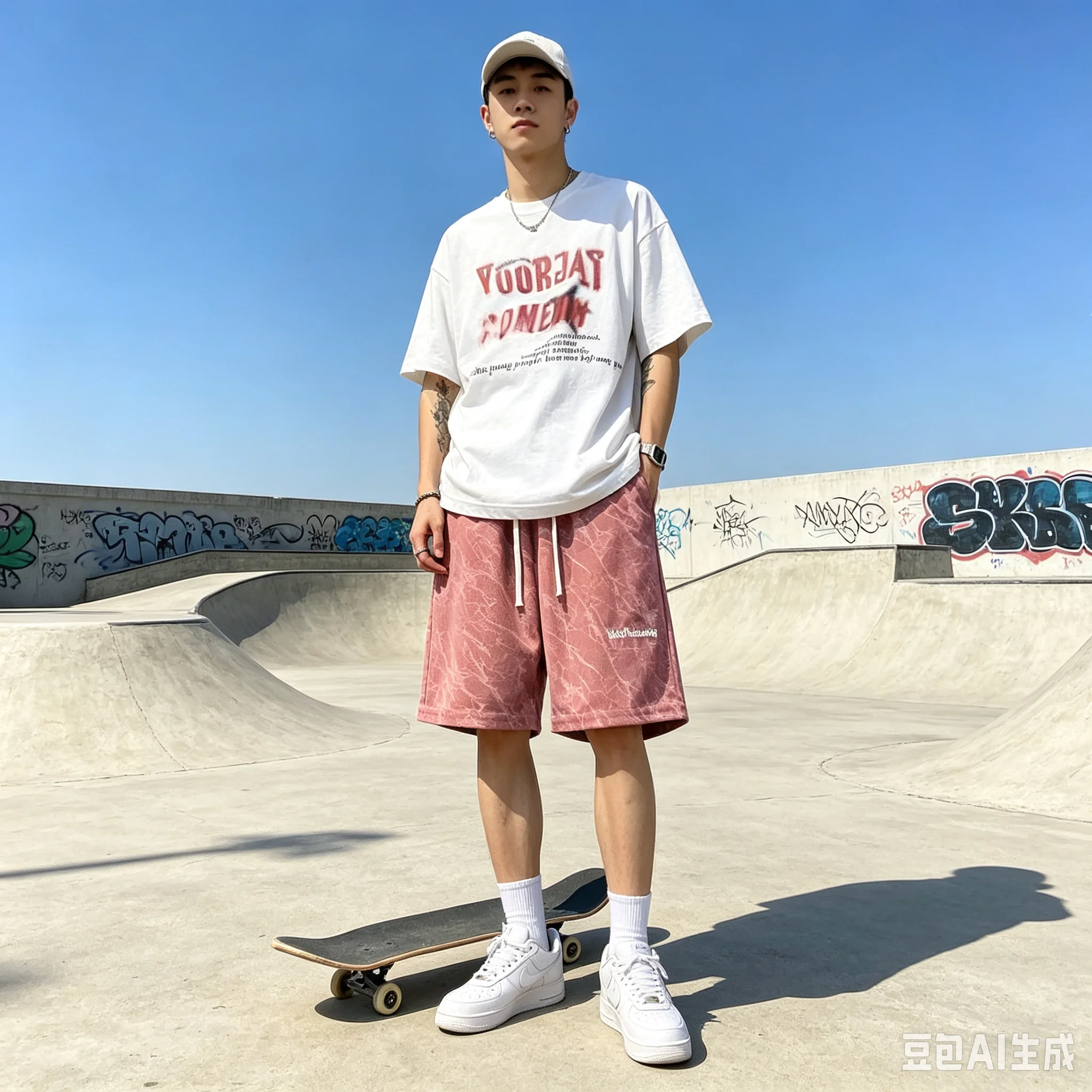 Casual loose shorts, summer sports running, slim cut pants, straight cut shorts