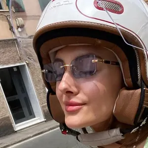 Gafas de sol ovales rectángulos vintage para hombres marco de metal de metal gafas de lente cárcica 8 mejores gafas de sol de marco de alambre de ventas - №1