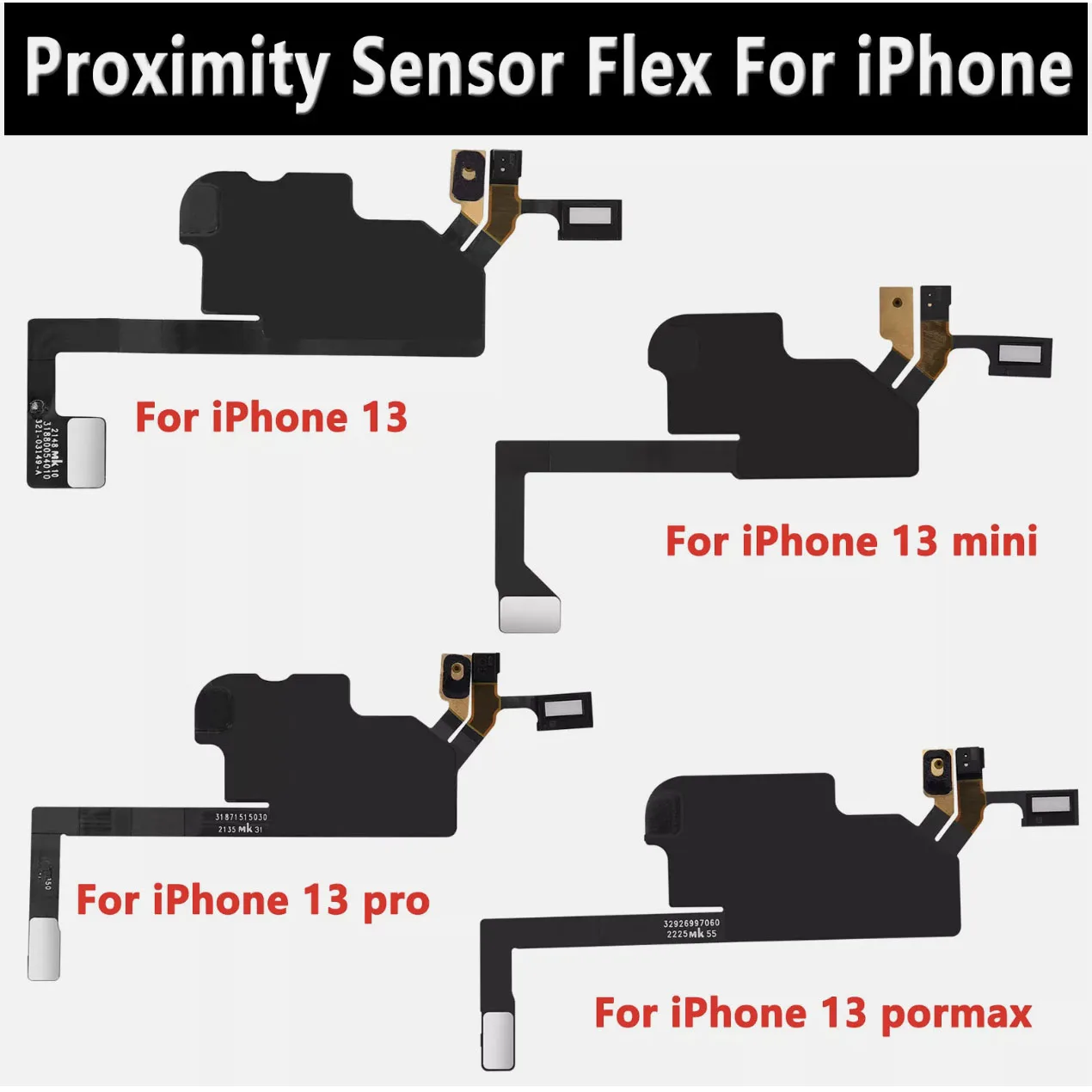 Ambient Light And Proximity Sensor With Microphone Flex Cable Replacement For iPhone 13 Mini Pro Max