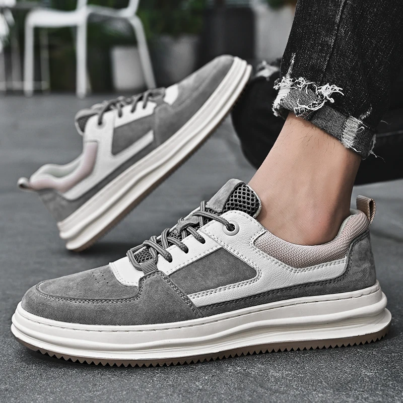 

Men's Shoes lace up outdoor Fashion Luxury Leisure Fashion Sports sneakers Comfortable Flats Bottom Leather Outdoor Oxford Shoes