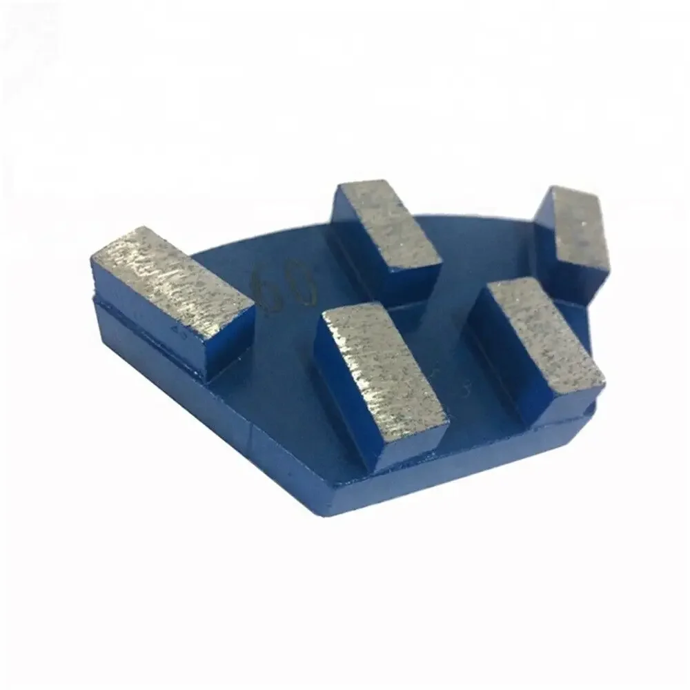 5-Segment Cassani Type Diamond Metal Cutting Trapezoid Grinding Disc Puck Blade Scraper Tooling For Concrete Stone Cement Floor