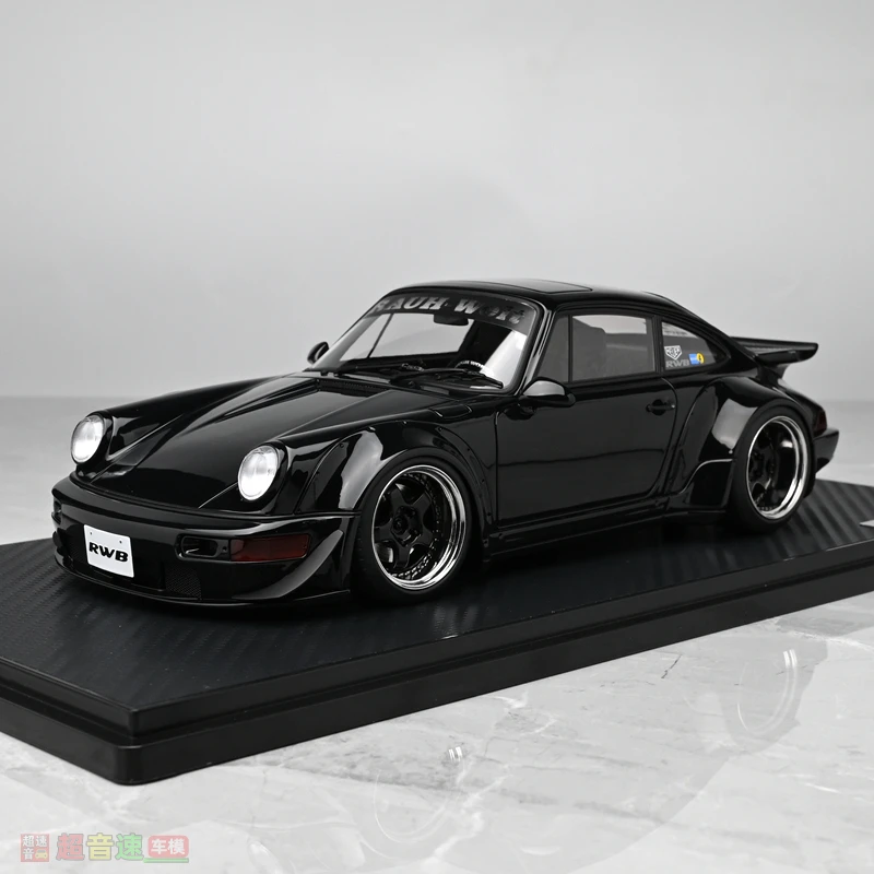 IG 1:18 RWB 964 Red/Black/Blue JDM Simulation Limited Edition Resin Metal Static Car Model Toy Gift
