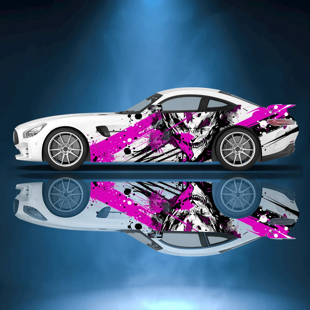 

Ужасная фантазия, маска демона, наклейка, автомобильная наклейка, цветочное украшение для всего тела, покрытие царапин, защищает автомобильную наклейку, водонепроницаемая