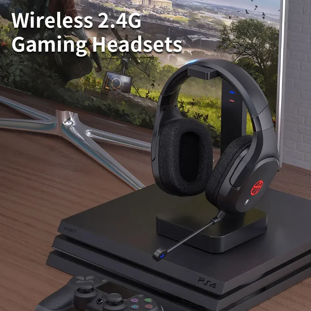 2.4G Wireless Gaming Headset game headphone PC headset for PS4 PS5 laptop