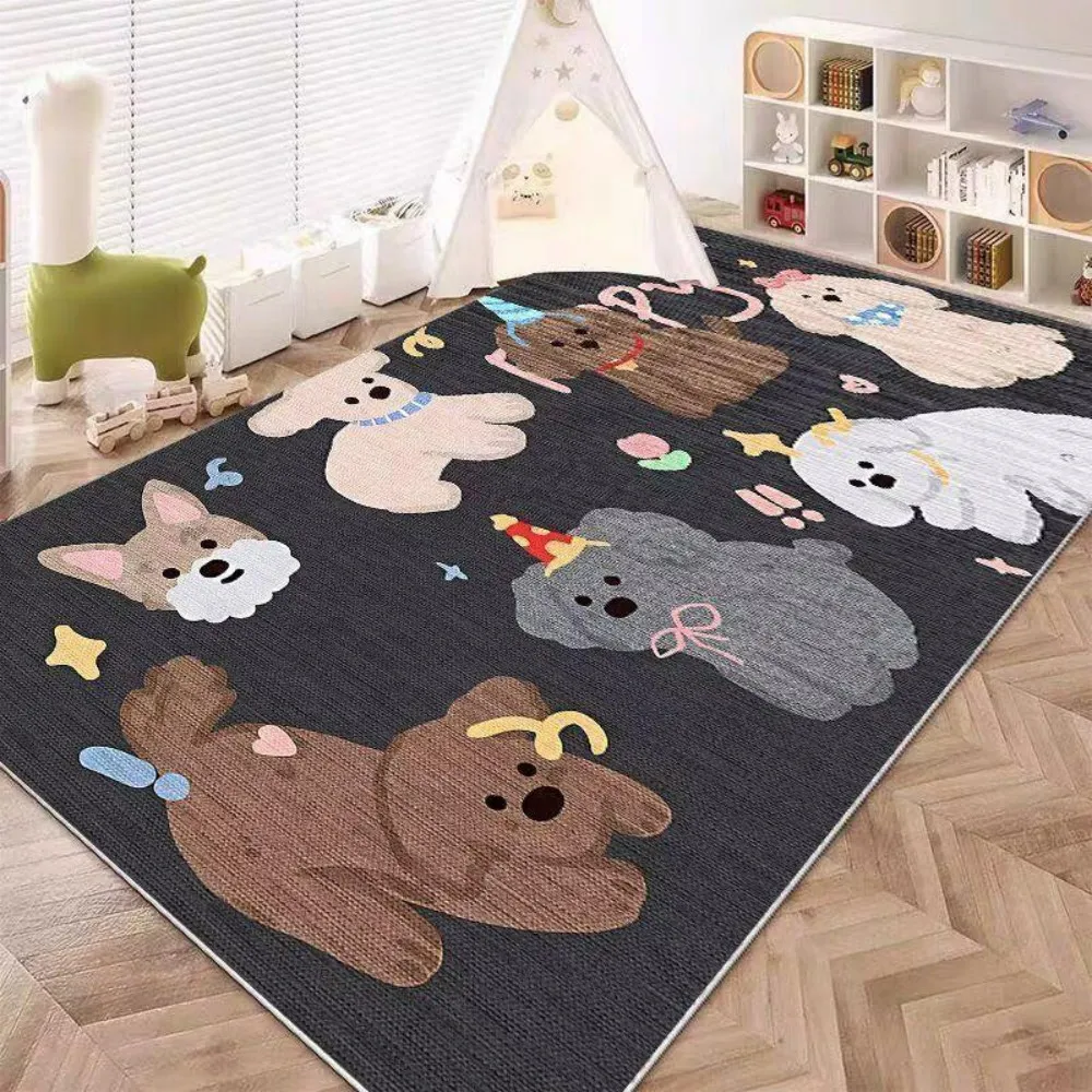 Dywaniki w stylu kreskówkowym VIKAMA do sypialni i salonu, antypoślizgowe, nadające się do prania maty, urocze dywaniki pod drzwi dla dzieci, dywaniki do dekoracji domu.